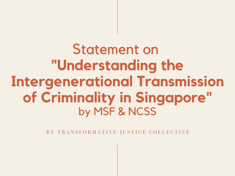 Our Statement on Juvenile Justice