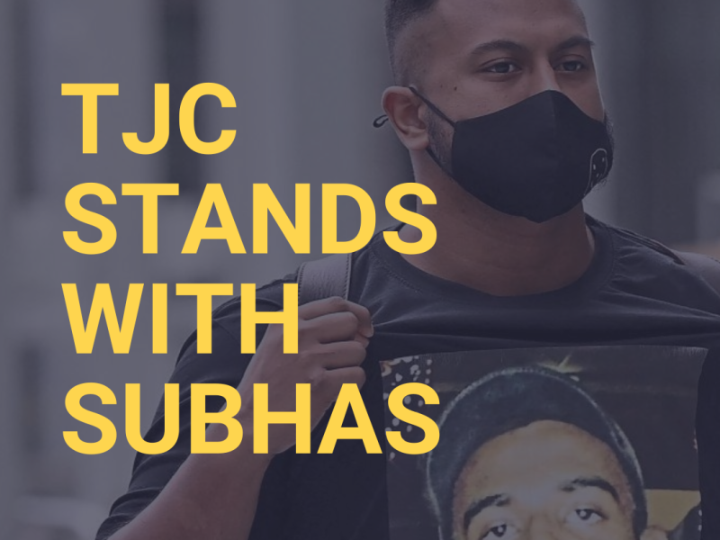 TJC Stands with Subhas